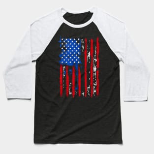 FLAG AMERICA 4 JULY PROUD Baseball T-Shirt